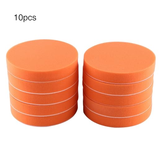 10 pcs 6 inch Sponge Polishing Waxing Buff Pads Set Kit for Car Polisher Buffer Orange (6'' 10PCS)
