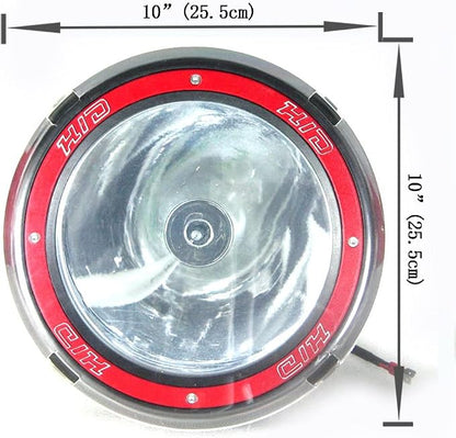 9 Inch HID Offroad Light Spot Beam 12-24V55W HID Fog Driving Work Lamp Clear and Amber Cover 4x4 Off-Road Rally Round Fog Lighting For Truck SUV ATV
