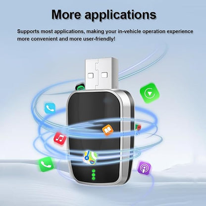 Wireless Carplay Adapter for Ford Explorer XLT Limited Platinum ST, Convert Wired to Plug and Play Android Auto Adapter Car Play Dongle Accessories