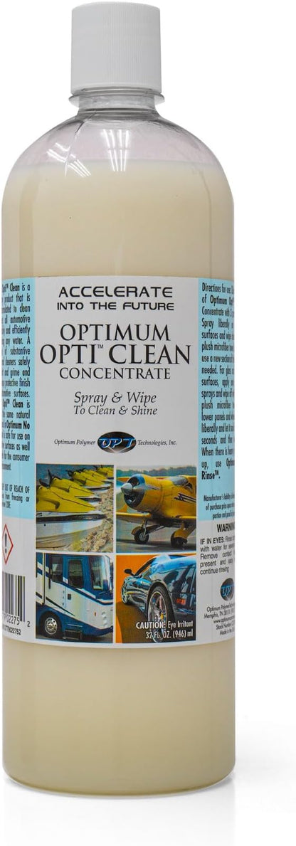 Optimum Opti-Clean Waterless Wash and Protect - Concentrated Waterless Car Cleaning Spray and Polymer Protection (32 oz)