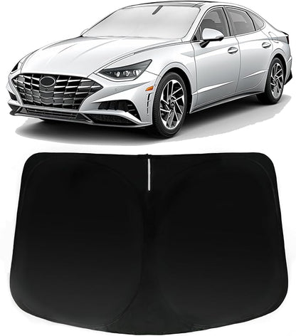 Windshield Sun Shade for Hyundai Sonata 2020-2026, Car Front Window Sunshade with 240T Sun Visor Protector Blocks UV Rays Heat Sun Shield Accessories