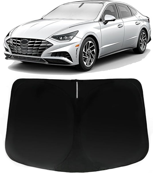 Windshield Sun Shade for Hyundai Sonata 2020-2026, Car Front Window Sunshade with 240T Sun Visor Protector Blocks UV Rays Heat Sun Shield Accessories