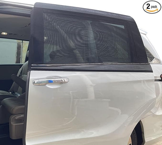 2 Packs Mesh Car Window Screen for MPV Sliding Door,Single Layer Sunshade for Large Square Car Truck Windows