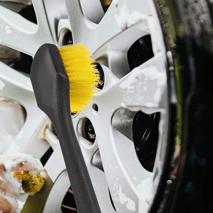 Gatuida Nylon Bristles Truck Cleaning Brush Car Tire Cleaning Brush for Rims Car Interior Cleaning