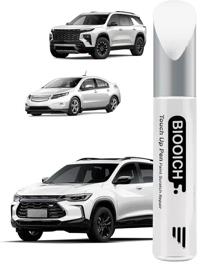 Touch Up Paint Pen Exact Color Match Car Chip and Scratch Repair (for Chevrolet, Summit/Olympic/Interstellar White(GAZ/WA8624/50U/50))