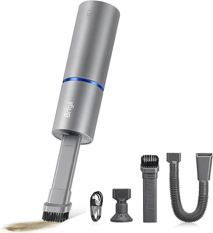 Brigii Mini Handheld Vacuum Cordless, 3 in 1-Car Vacuum & Air Duster & Hand Pump, Portable Rechargeable Cleaner for Car Interior, Small Spaces, Crevices-Y120 Pro