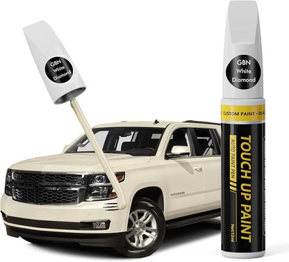(White Diamond (GBN) Car Touch Up Paint for GMC, Car Paint Scratch Repair Kit, Quick & Easy Solution, 2 in 1 Scratch Remover Pen with Color-Matched