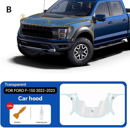 for Ford F-150 2022-2026 TPU PPF Paint Protective Film Custom Fit Clear Coating Paint Protection Film, Scratch Resistant & Self Healing Armor Shield Guard Finishing Accessories for Car Hood
