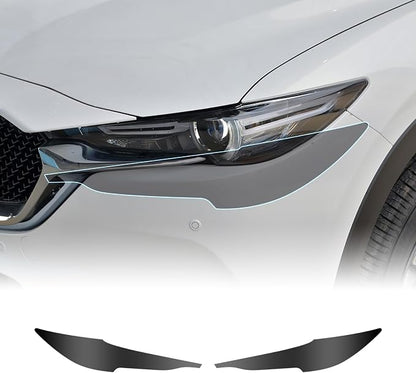 for 2017-2021 Mazda CX-5 8.5mil TPU PPF Clear Car Pre-Cut Paint Protective Film HD Scratch Exterior Accessories (Smoked Headlight Film 2Pcs)