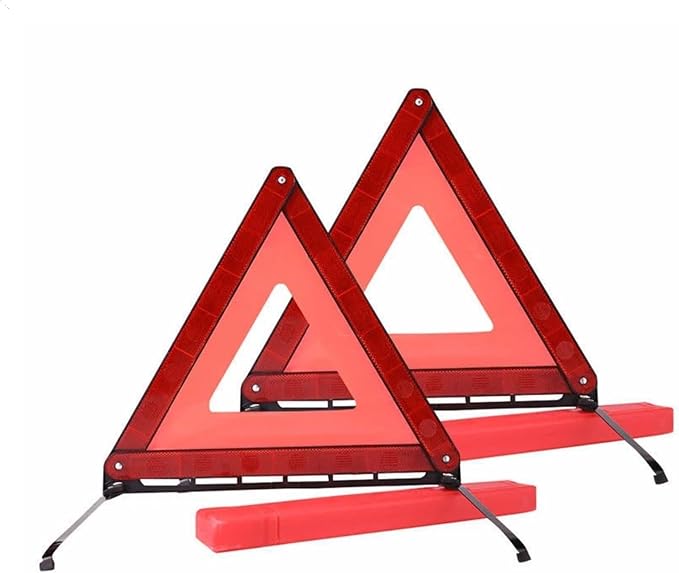 Triangle Red Reflective Sign Foldable Car Emergency Breakdown Warning Road Tripod Portable Stop and Visibility Jacket