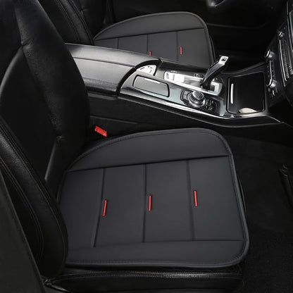 West Llama Bottom Seat Covers, Include 1 Pair Front Seat Protector and 1 Rear Seat Cover, Universal PU Leather Seat Covers for 90% Cars (Black)