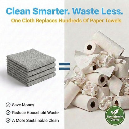MIRACLEAN Waffle Weave Microfiber Cloths - 12 x 12 inches - Lint Free Cloth, Streak-Free Absorbent Microfiber Glasses Cleaning Cloth, Screens, Dusting & Appliances - 12 Pack Premium Cloth Wipes