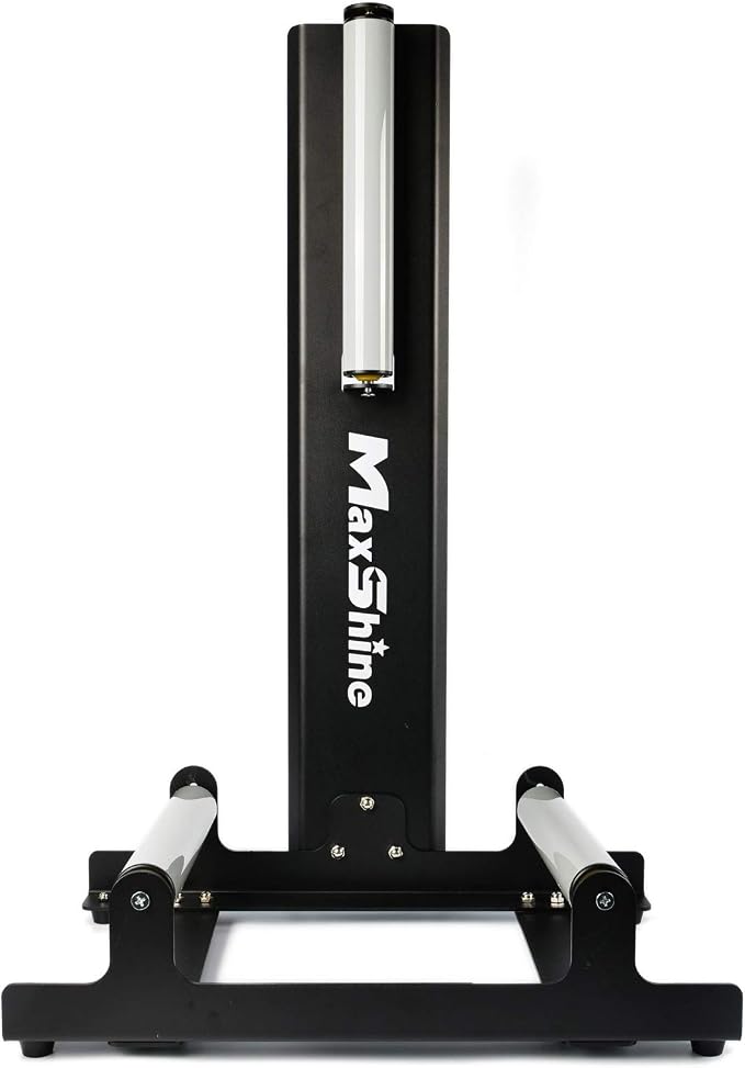 Maxshine XL Universal Wheel & Rim Detailing Rolling Stand (Black) | 360° Rotating Tire Stand for Car Detailing, Wheel Wash, Ceramic Coating & Tire Shine | Heavy-Duty Rim Detailing Roller Stand