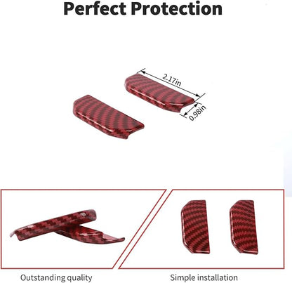 JWWY for Jeep JL Vent Air Outlet Adjustment Cover Trim Fit for 2024-2025 Jeep Wrangler JL JLU Gladiator JT 4xe Interior Accessories 2pcs Red Carbon Fiber