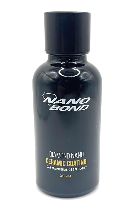 Nano Bond Ceramic Coating for Cars - 80% SiO2 Formula, Hydrophobic Paint Protection, UV & Corrosion Resistant for Glass, Wheels & Plastic, Easy Application, Car Detailing Kit, 30ml