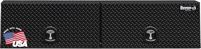 Buyers Products 1721364 Topsider Truck Tool Box, 18x16x88 Inch, Gloss Black Diamond Tread Aluminum, Dual Flip-Up Doors, Locking Compression Latch, Weather Resistant, No-Drill Mount, Made in USA