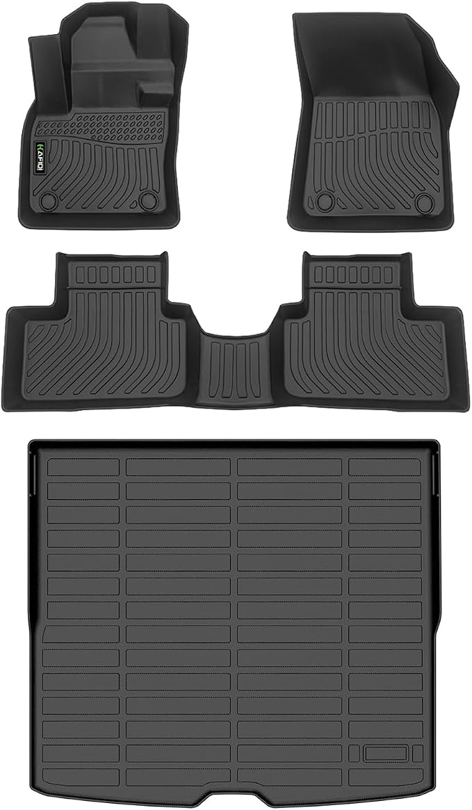Floor Mats & Cargo Liner Custom for Volvo XC40 2019-2025 2026(Not for Recharge) All Weather Protection TPE Heavy Duty Non-Slip Automotive Floor Liners Fits Full Set Accessories, Black