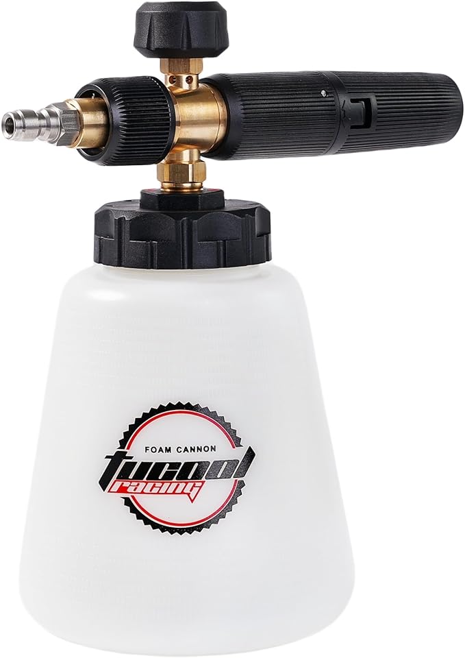 Adjustable Snow Foam Lance Thick Foam for Pressure Washer with 1/4'' Quick Connector Foam Cannon for Karcher K1700 K1800 K1900 (1/4" Quick Connect White)