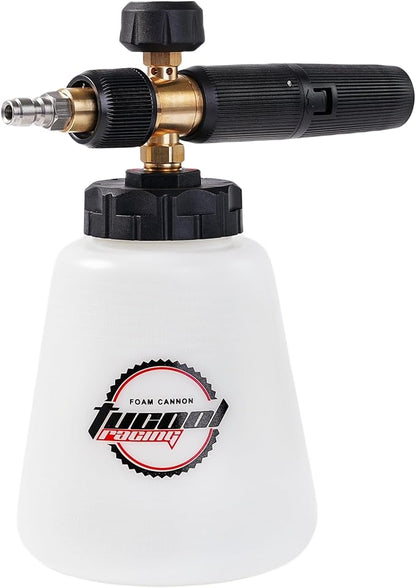 Adjustable Snow Foam Lance Thick Foam for Pressure Washer with 1/4'' Quick Connector Foam Cannon for Karcher K1700 K1800 K1900 (1/4" Quick Connect White)
