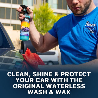 Winter White Ceramic Waterless Car Wash Spray – SiO₂ Infused Formula – Cleans, Shines & Protects Without Water – High Lubricity All Surface Cleaner for Cars, Boats, Motorcycles, RVs & ATVs – 16 oz