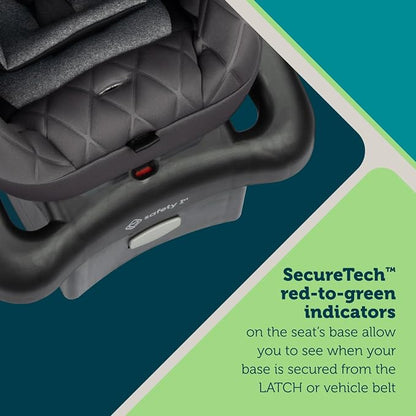 Safety 1st onBoard™ Insta-Latch™ DLX Infant Car Seat with Base, Baby Car Seat for 4-30 lbs., Rear Facing Car Seat, Beach Rose