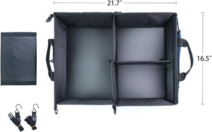 Seal Skin Covers Trunk Organizer for SUV, Car & Truck - Premium Heavy Duty & Collapsible with 3 Adjustable Size - Lightweight & Portable Storage Organizer - Easy to Use & Install in Any Vehicle - Blue
