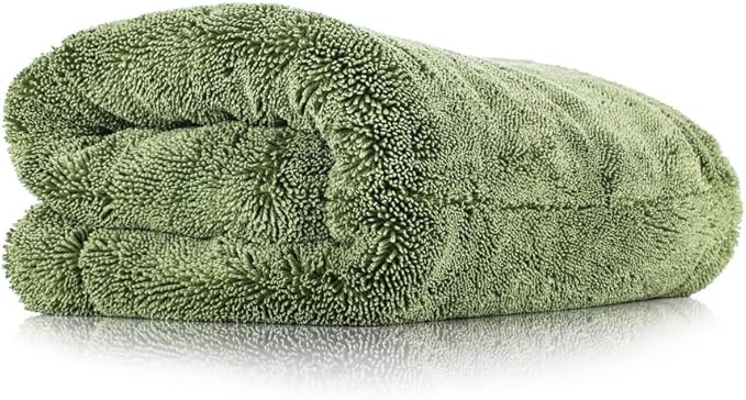 The Rag Company, The Liquid8r M22, Absorbent 70/30 Blend Microfiber Drying Towel for Cars, Trucks, and SUVs, Safe for Detailing, Scratch-Free, Twist Loop, 2200 GSM, 20x20 Inches, Camo