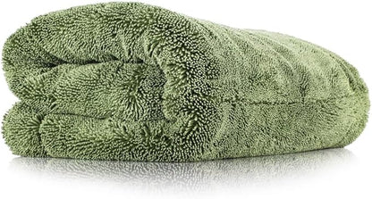 The Rag Company, The Liquid8r M22, Absorbent 70/30 Blend Microfiber Drying Towel for Cars, Trucks, and SUVs, Safe for Detailing, Scratch-Free, Twist Loop, 2200 GSM, 20x20 Inches, Camo