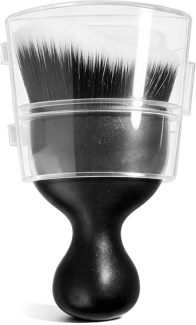 Car Detailing Brushes, Car Cleaning Brush, Auto Interior Soft Bristles Curved Cleaning Brush, Auto Detailing Dusting Tool Universal for Dashboard Air Conditioner Vent Computer (Black White)