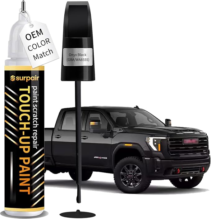 Onyx Black/Void Black GBA/WA8555 Touch up Paint for GMC OEM Color Match Car Scratch Repair Kit for Nicks & Chips Scratches Quick & Easy Paint Fix 2-In-1 Car Scratch Remover Pen