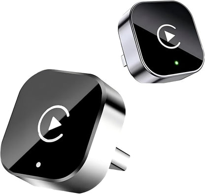 2026 Upgrade 2-in-1 Mini Wireless CarPlay Adapter, Plug & Play Wireless Android Auto Dongle, Auto Reconnect Mini USB Car Play Accessory Compatible with iPhone Android