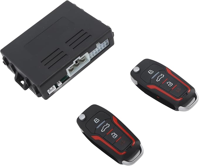 Car Security Alarm System Kit with Keyless Entry and Remote Control for DC12V Vehicles, Anti Theft Immobiliser for Cars