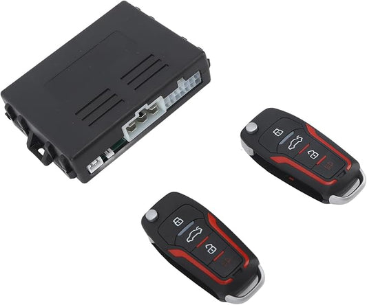 Car Security Alarm System Kit with Keyless Entry and Remote Control for DC12V Vehicles, Anti Theft Immobiliser for Cars