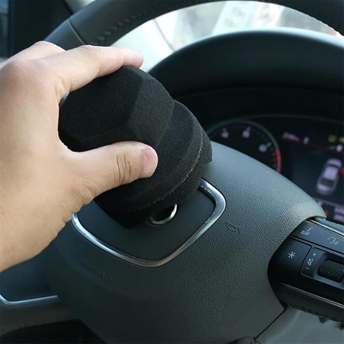 Pro Tire Hex Grip Applicator - Tire Shine Car Detailing Foam Sponge Tool | Car Cleaning Supplies After Car Wash Tire Cleaner | for Vinyl Rubber & Trim Accessories | Wheel Cleaner Rim