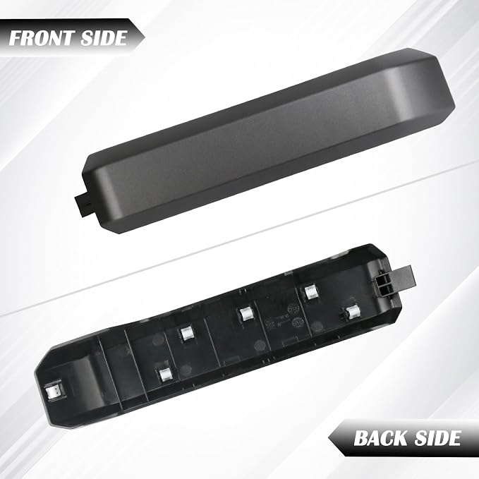 TQPONLY 1 Pcs Interior Inner Door Handle Cover Trim | Compatible with 2015-2020 Ford F150 Truck Accessories Replacement | Front Left Driver Side Door Armrest Pull Handle (Dark Gray)