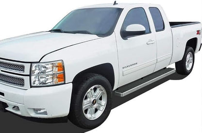 APS (Silver 6in 304 Stainless Steel) Running Boards Side Bar Compatible with Chevy Silverado GMC Sierra 1500 2500 1999-2013 Double Cab & 2500HD 3500 2001-2014 (Exclude CK Classic)