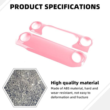 Dashboard Decorative Panel Cover, Center Console Trim Cover Kit for 2018-2023 Jeep Wrangler JL JLU & Jeep Gladiator JT(Pink)