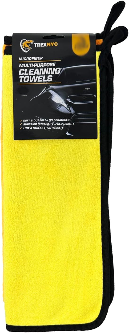 Microfiber Cleaning Cloth Set - Soft & Durable Cleaning Towels with Superior Durability & Reusability (4 Packs, Cleaning Towels, 3 Count)