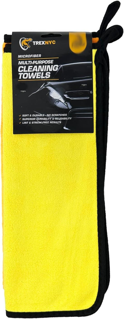 Microfiber Cleaning Cloth Set - Soft & Durable Cleaning Towels with Superior Durability & Reusability (2 Packs, Cleaning Towels, 3 Count)