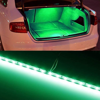 iJDMTOY 18-SMD-5050 LED Strip Light Compatible with Car Trunk Cargo Area or Interior Illumination, Emerald Green