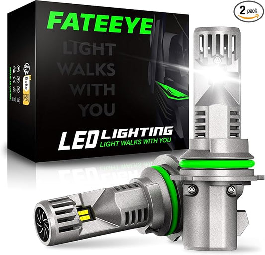9007 Fog Light Bulbs - 60000LM 6500K LED Light Bulb with Turbo Cooling Fan, 1:1 Size, Super Brightness, Non-Polarity, Plug and Play, Pack of 2