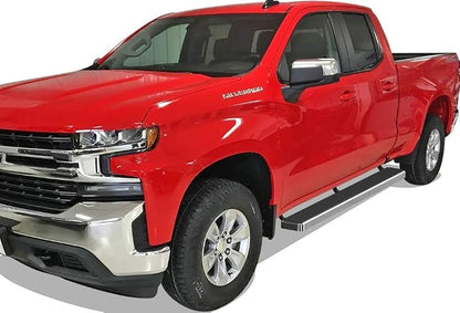 APS 304 Stainless Steel Polished 6in Side Steps Compatible with Silverado Sierra 1500 2019-2026 Extended Cab & 2500 3500 2020-2026 (Exclude 19 1500 LD)(Silverado 1500 LTD Sierra 1500 LD 2022)