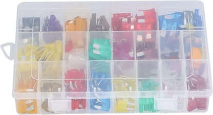 Sonew 300Pcs Car, Automotive Medium Small PES Replacement Kit with 32V, Easy Identification, Transparent Storage Box, Protect Vehicles