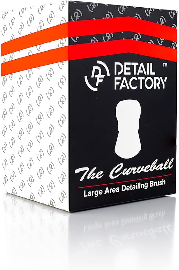 Detail Factory - Curveball XL Synthetic Brush - Ultra Soft Bristles, Comes with Storage Rack, Covers Large Area Inside or Outside Vehicles - Grey