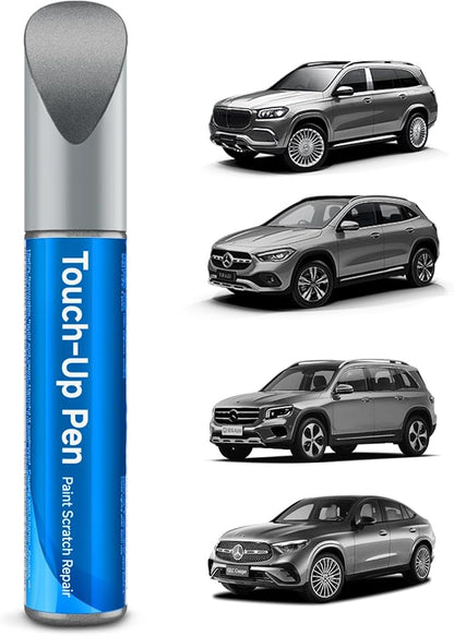 775/9775 Iridium Silver Metallic Touch Up Paint Compatible With Mercedes-Benz Exact Match Car Paint Pen Scratch Repair