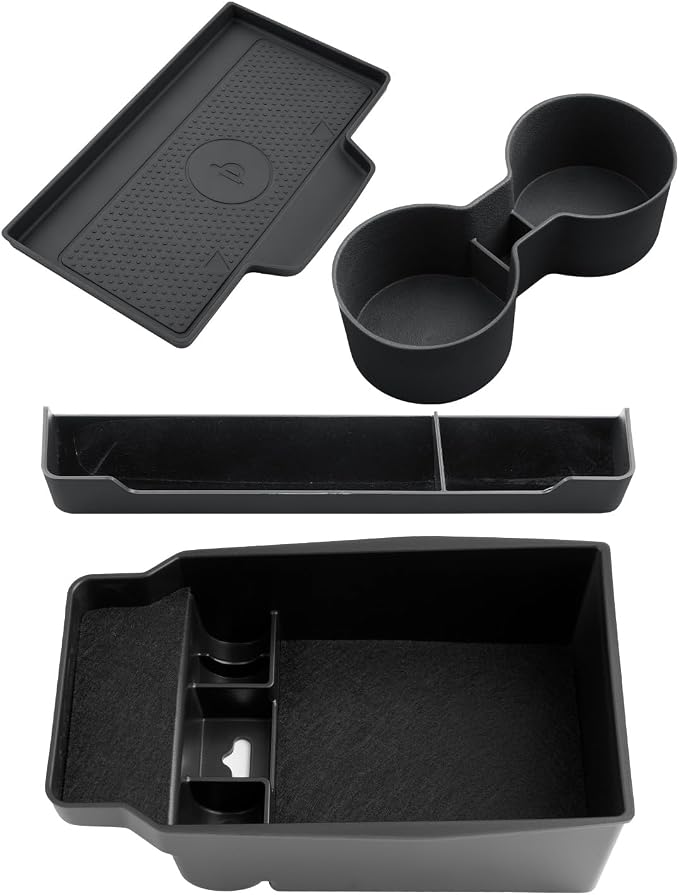 CDEFG 4Pcs for 2026 Mazda CX5 Center Console Organizer for 2026 Mazda CX-5 (S/Select/Preferred/Premium/Premium Plus) Accessories Middle Console Tray Storage Box