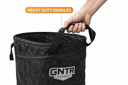 GNTR Supply Deluxe Durable Pop-Up Trash Can – Collapsible Garbage Bin with Zippered Lid for Camping, Home, and Outdoor Use – 30 Gallon