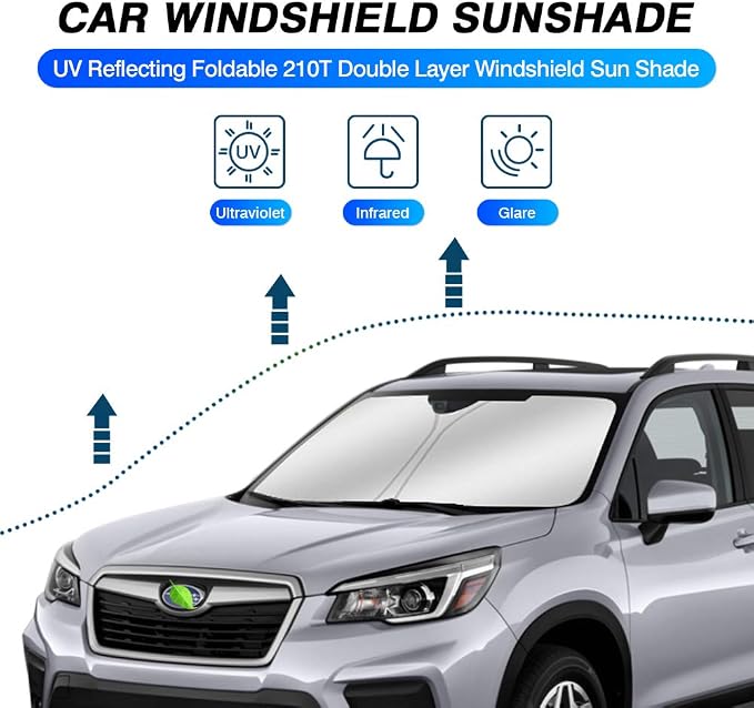 KUST Windshield Sun Shade for Subaru Forester 2014-2018 Sunshade Window Sun Visor Protector Foldable Blocks UV Rays Keep Your Car Cool