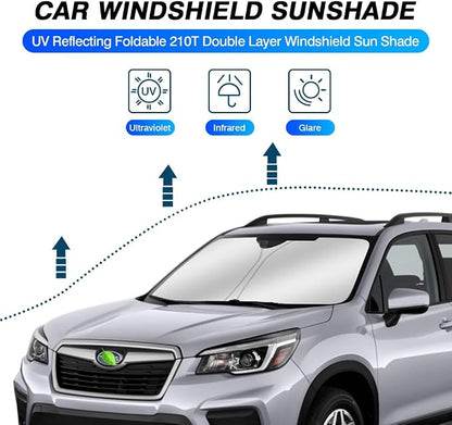 KUST Windshield Sun Shade for Subaru Forester 2014-2018 Sunshade Window Sun Visor Protector Foldable Blocks UV Rays Keep Your Car Cool
