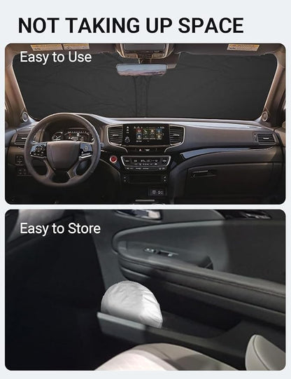 Proadsy 2026 Upgrade Front Windshield Sun Shade Foldable Sunshade Protector Custom Fit 2019-2025 Passport, Sport, EX-L, Touring, Eliten, SUV Accessories